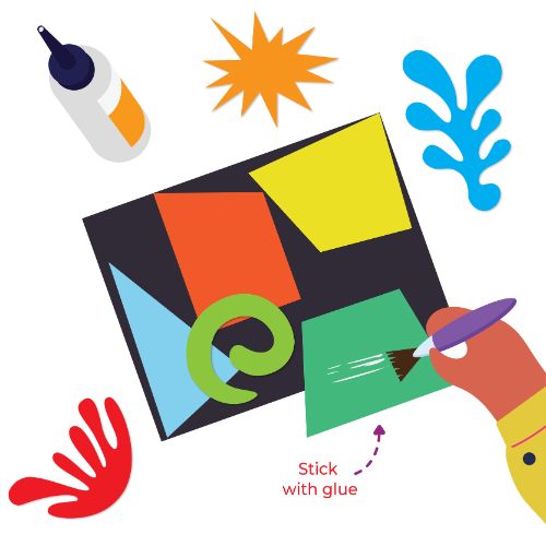 Paper Collage Inspired by henri matisse